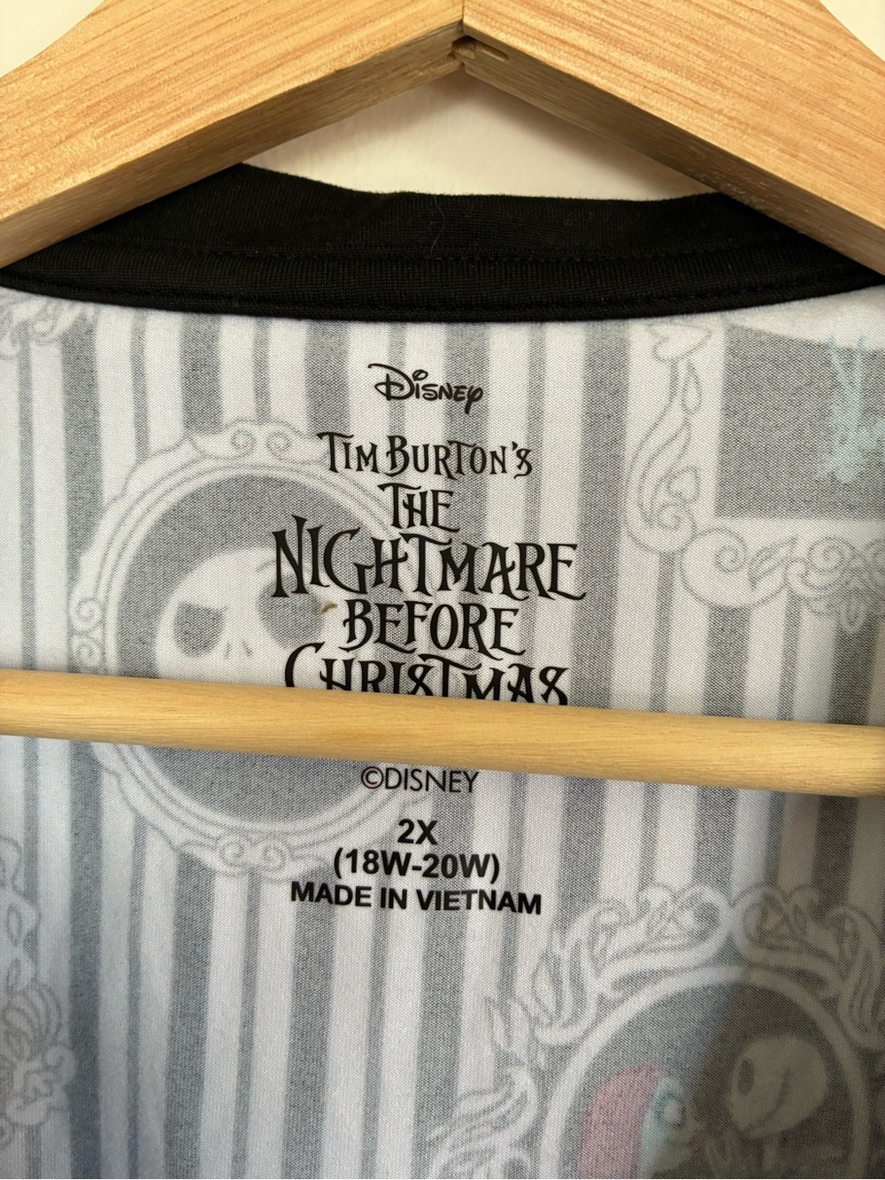 Disney Nightmare Before Christmas Pajama Top Bowling Shirt 2X - Picture 3 of 5